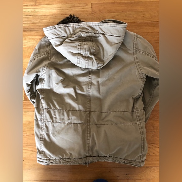 Abercrombie & Fitch Wilcox Field Shearling Lined Military Hooded Cargo Jacket - Picture 11 of 12